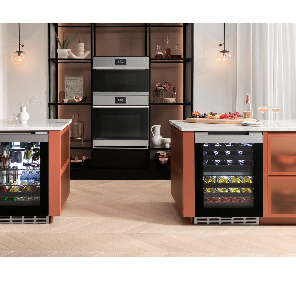 Café CCR06BM2PS5 24″ Built-In Smart Beverage Center in Platinum Glass