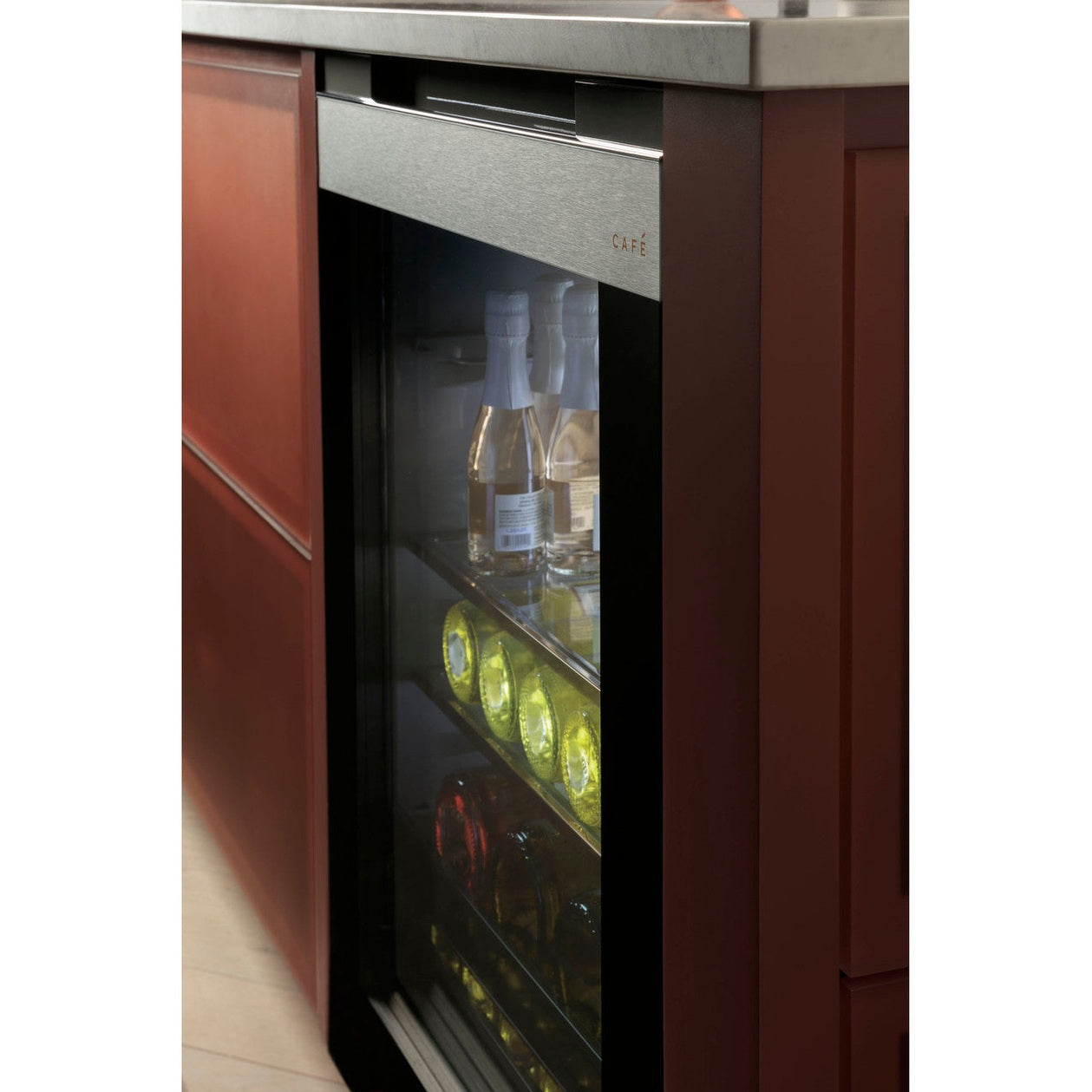Café CCR06BM2PS5 24″ Built-In Smart Beverage Center in Platinum Glass