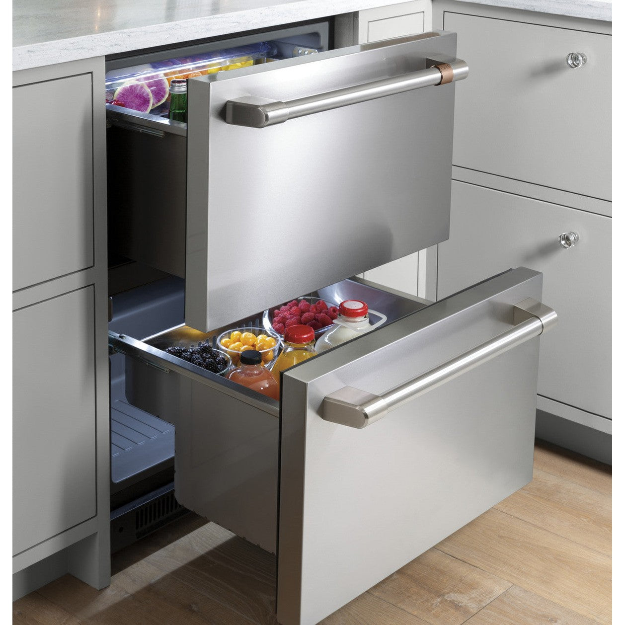 Café CDE06RP2NS1 5.7 Cu. Ft. Built-In Dual-Drawer Refrigerator