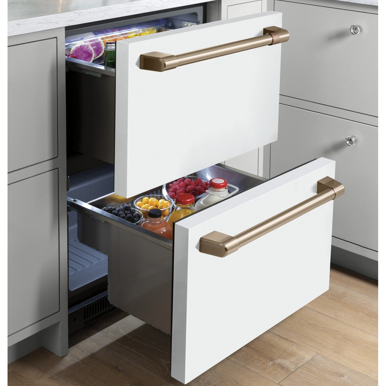 Café CDE06RP4NW2 5.7 Cu. Ft. Built-In Dual-Drawer Refrigerator