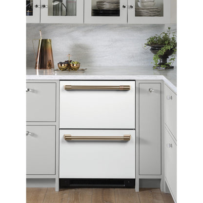 Café CDE06RP4NW2 5.7 Cu. Ft. Built-In Dual-Drawer Refrigerator