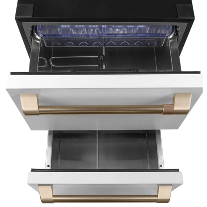 Café CDE06RP4NW2 5.7 Cu. Ft. Built-In Dual-Drawer Refrigerator