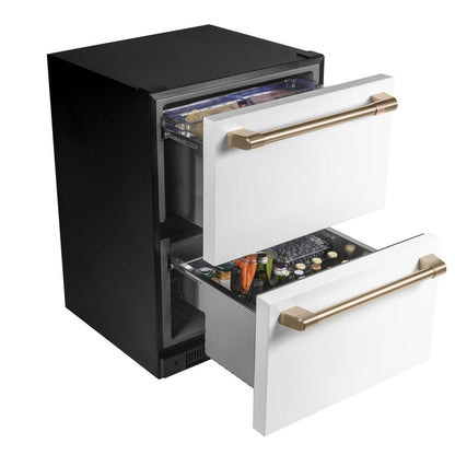 Café CDE06RP4NW2 5.7 Cu. Ft. Built-In Dual-Drawer Refrigerator