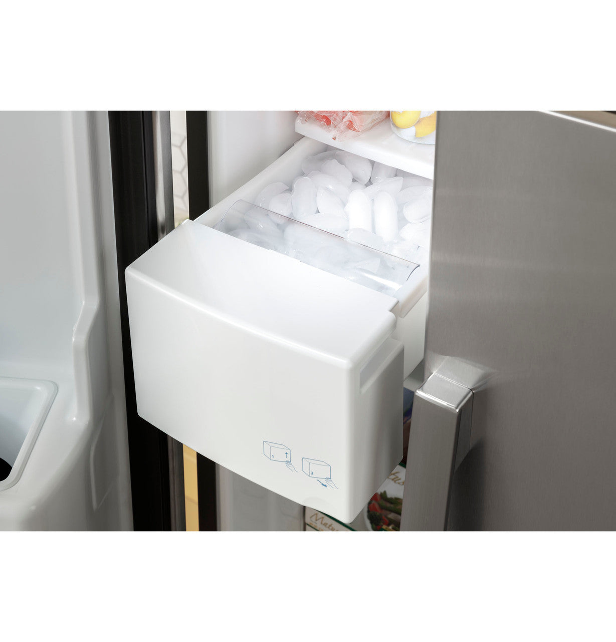 GE GSS23GYPFS 33" Side-by-Side Refrigerator with External Dispenser - Stainless Steel