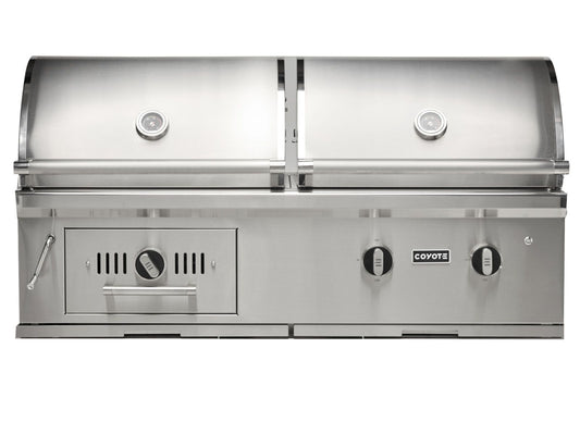 Coyote C3HY50 50" Built-In Hybrid Gas & Charcoal Grill – Stainless Steel