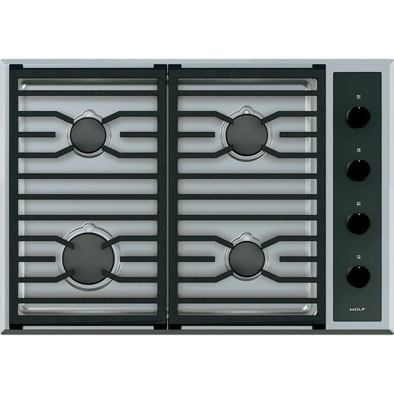Wolf CG304T/S 30″ Transitional Gas Cooktop