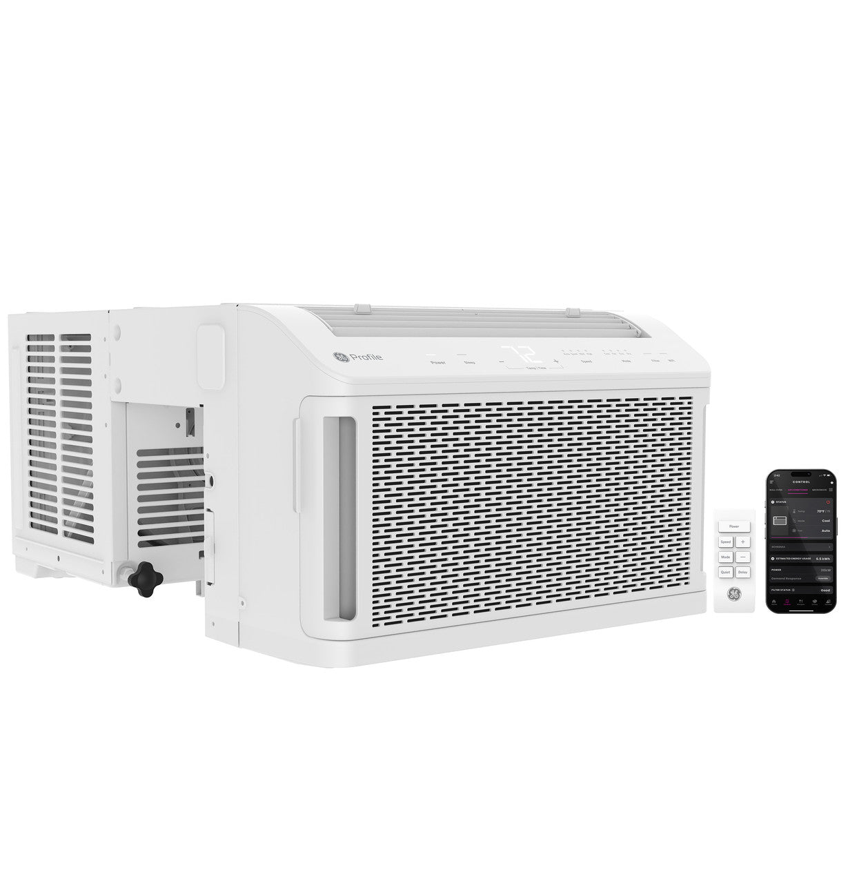 GE Profile AHTT08BC ClearView™ 8,300 BTU Smart Ultra-Quiet Window Air Conditioner – White