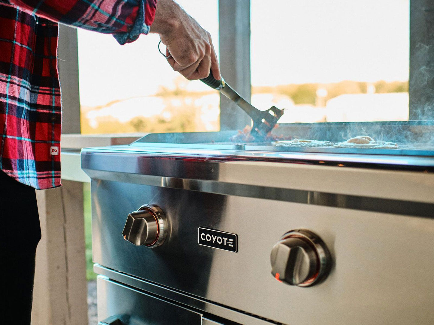 Coyote C3FTG30 30" Built-In Flat Top Grill – Stainless Steel