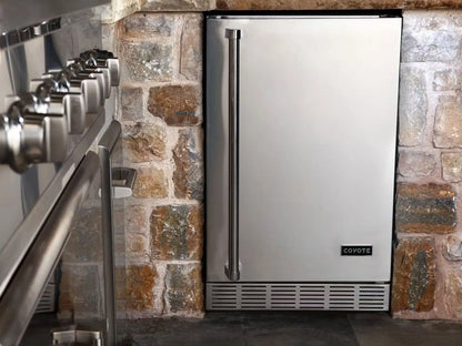 Coyote C121R-S-L 21" Built-In Outdoor Compact Refrigerator – Stainless Steel