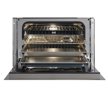 Wolf CSOP2450CM/S 24″ M Series Contemporary Handleless Convection Steam Oven - Plumbed