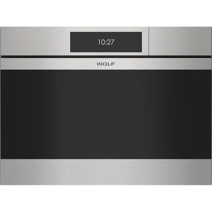 Wolf CSOP2450CM/S 24″ M Series Contemporary Handleless Convection Steam Oven - Plumbed