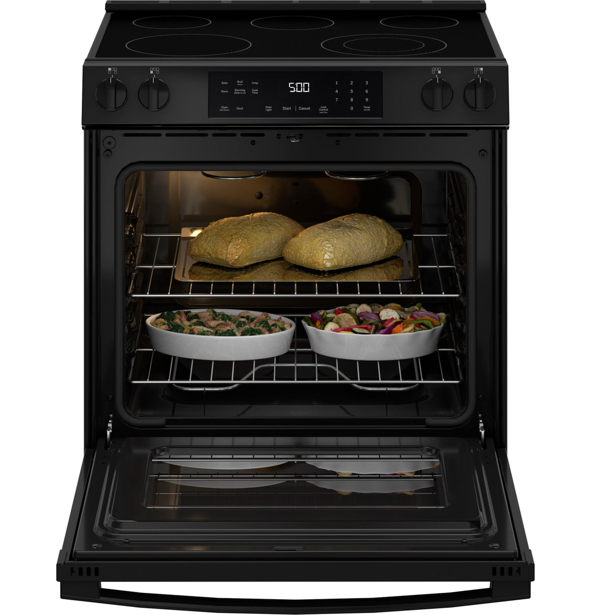 GE GRS500PVBB ENERGY STAR® 30" Slide-In Electric Range with Crisp Mode