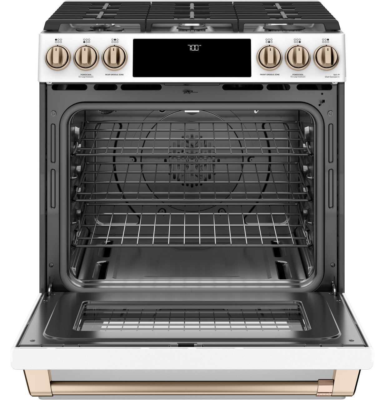 Cafe CGS700P4MW2 30" Smart Slide-In Gas Range with Convection Oven