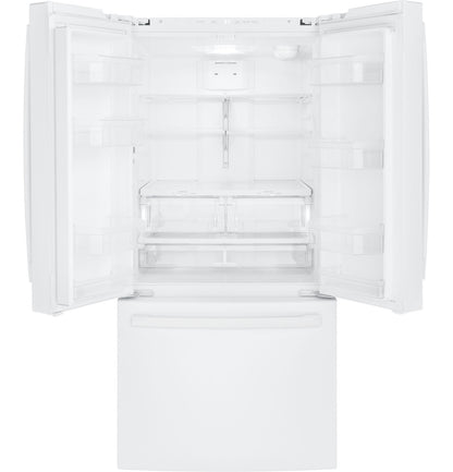 GE GNE25JGKWW 33" French Door Refrigerator – 24.7 Cu. Ft. – White