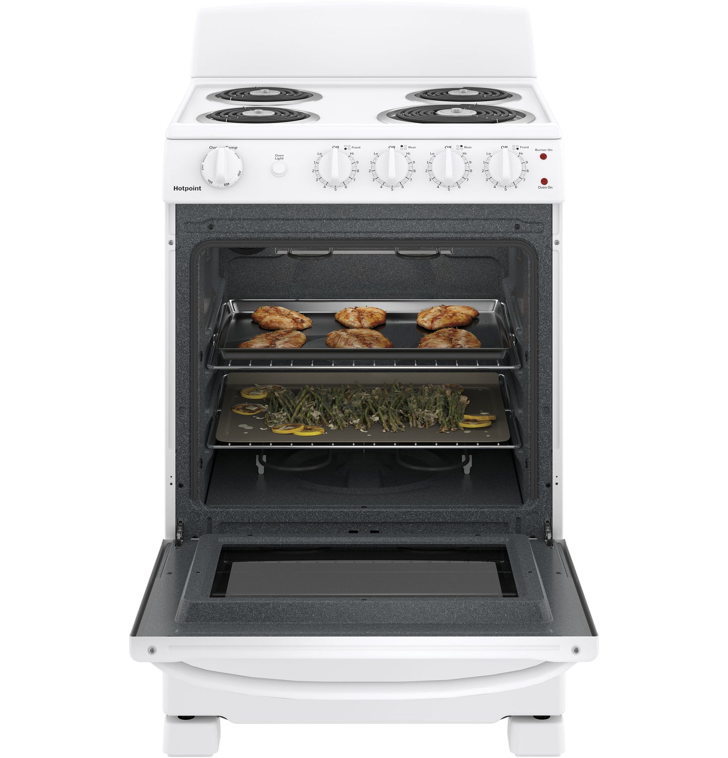 Hotpoint 24" Free-Standing Electric Range – RAS240DMWW