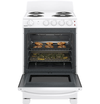 Hotpoint 24" Free-Standing Electric Range – RAS240DMWW