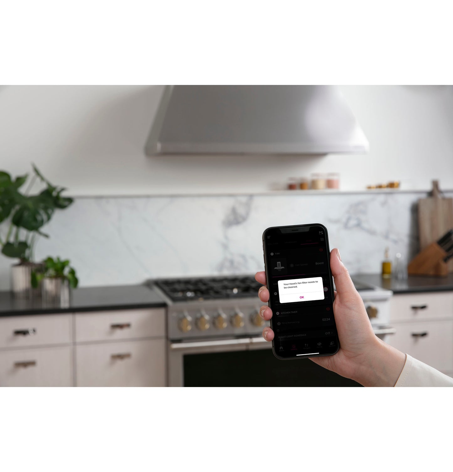 Monogram ZVW1480SPSS 48" Wall Mount Range Hood with Smart Controls & High CFM - Stainless Steel