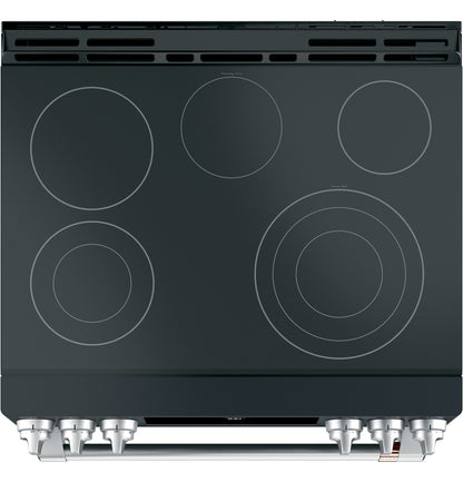 Cafe CES700P3MD1 30" Smart Slide-In Radiant and Convection Range with Warming Drawer