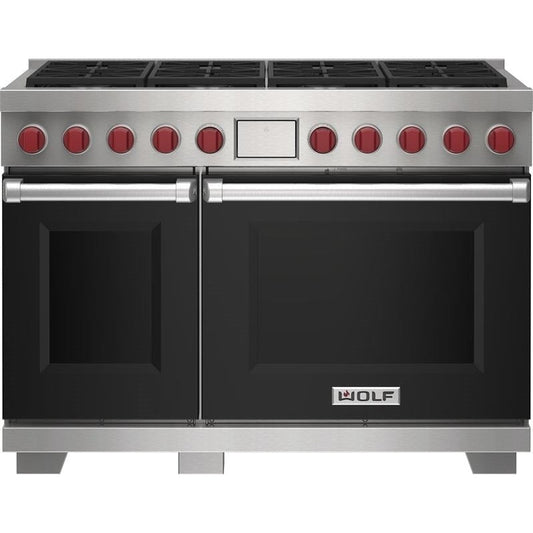 Wolf 48" Dual Fuel Range - 8 Burners DF48850/BK/P