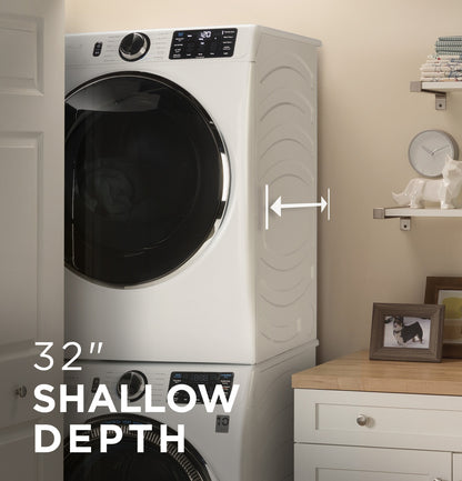 GE GFW655SSVWW Washer & GFD65ESSVWW / GFD65GSSVWW Dryer Laundry Pair – White