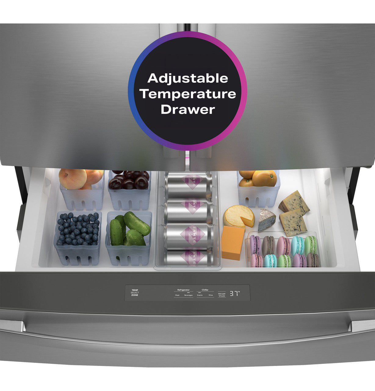 GE Profile PGD29BYTFS 36" 28.7 Cu. Ft. 4-Door French Door Refrigerator with Door-in-Door