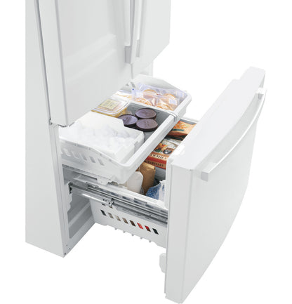 GE GNE25JGKWW 33" French Door Refrigerator – 24.7 Cu. Ft. – White