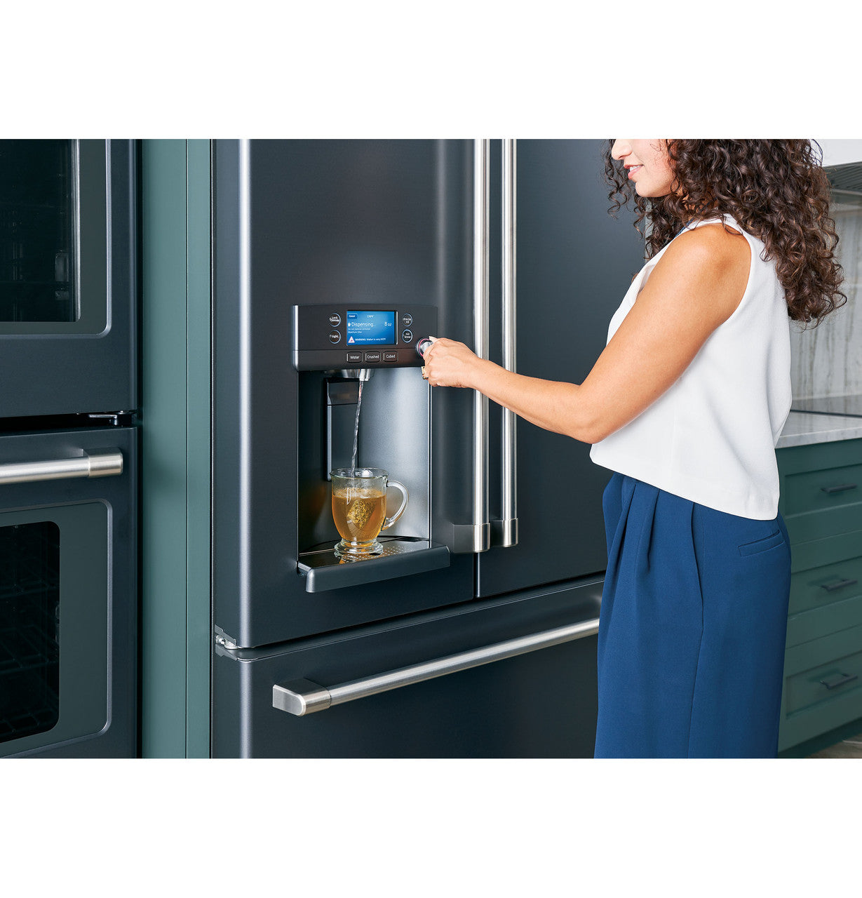 Café CYE22TP2MS1 22.2 Cu. Ft. Smart Counter-Depth French-Door Refrigerator with Hot Water Dispenser