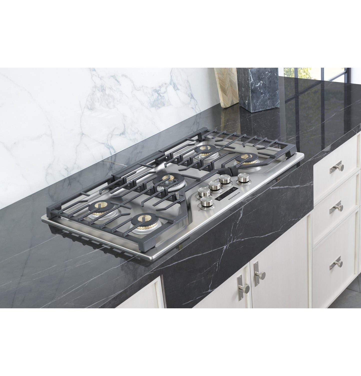 Monogram ZGU36ESLSS 36" Gas Cooktop with 5 Burners & Tri-Ring Burner - Stainless Steel