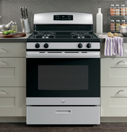 GE JGBS60REKSS 30" Free-Standing Gas Range – Stainless Steel