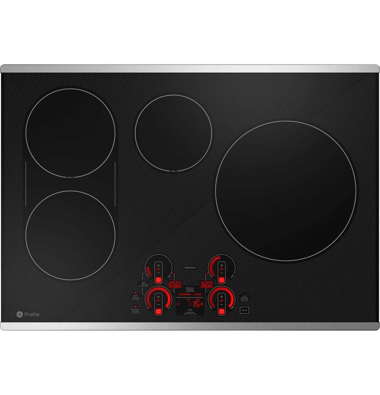 GE Profile PHP9030STSS 30-inch Smart Built-In Induction Cooktop