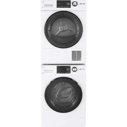 GE GFW148SSMWW Washer & GFD14ESSNWW / GFT14ESSMWW Dryer Laundry Pair – White