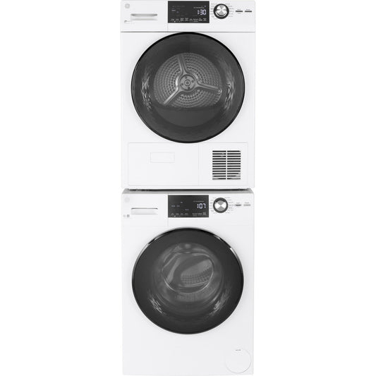 GE GFT14ESSMWW 24" Ventless Dryer with GFW148SSMWW Compact Washer – Laundry Pair