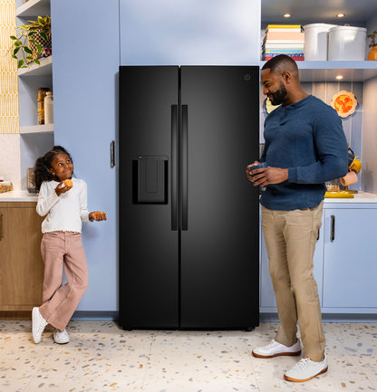GE GZE24NGYBB 36" ENERGY STAR® Counter-Depth Side-by-Side Refrigerator – 23.6 Cu. Ft. – Black