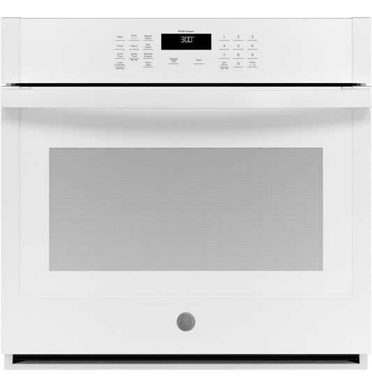 GE® 30" Smart Built-In Self-Clean Single Wall Oven - White