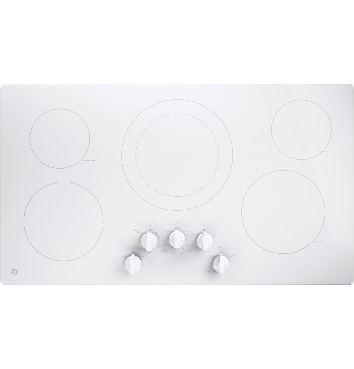 GE JP3036TLWW 36" Built-In Electric Cooktop – White