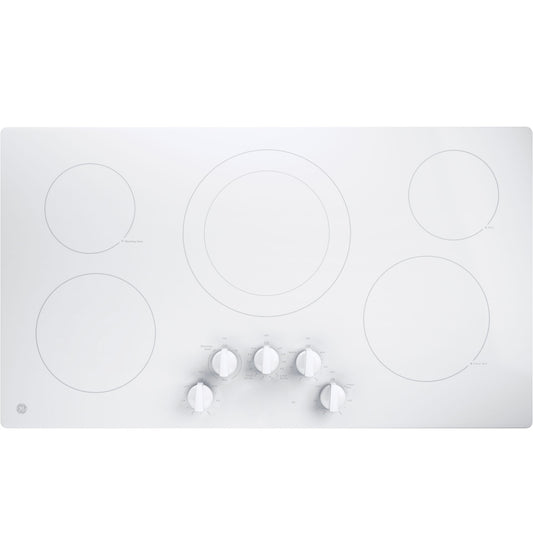 GE JP3036TLWW 36" Built-In Electric Cooktop – White