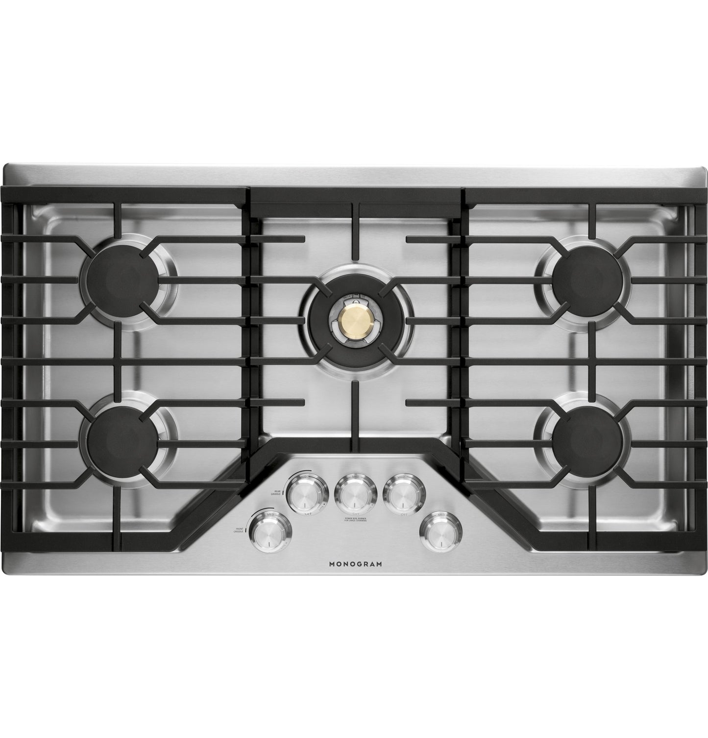 Monogram ZGU36RSLSS 36" Gas Cooktop with 5 Burners & Tri-Ring Burner - Stainless Steel
