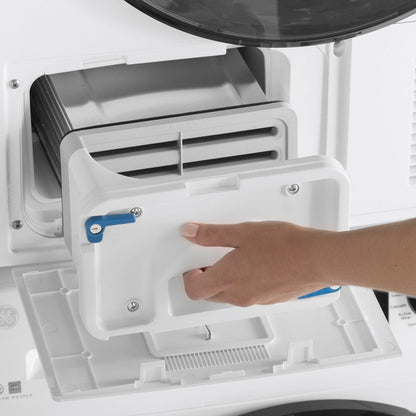 GE GFW148SSMWW Washer & GFD14ESSNWW / GFT14ESSMWW Dryer Laundry Pair – White