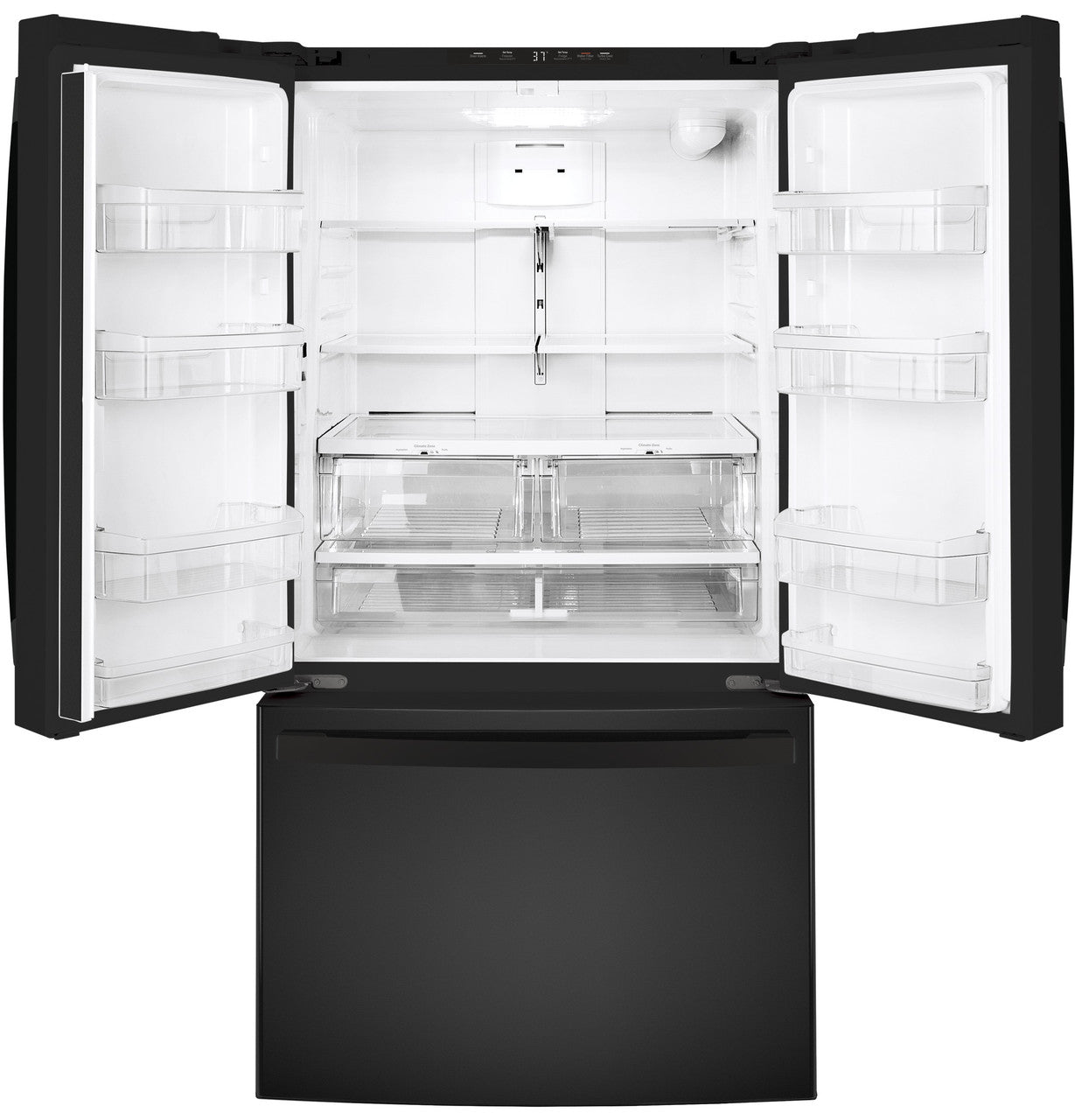 GE GNE25JGKBB 33" ENERGY STAR® French Door Refrigerator – 24.7 Cu. Ft. – Black