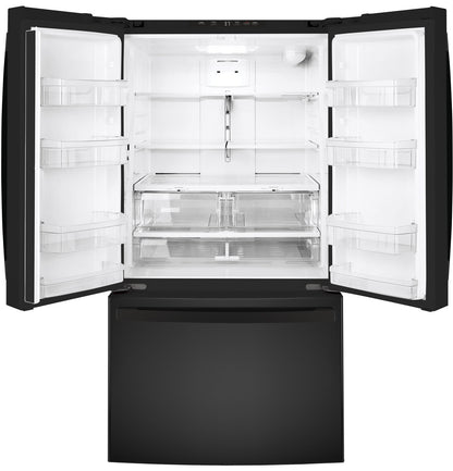GE GNE25JGKBB 33" ENERGY STAR® French Door Refrigerator – 24.7 Cu. Ft. – Black