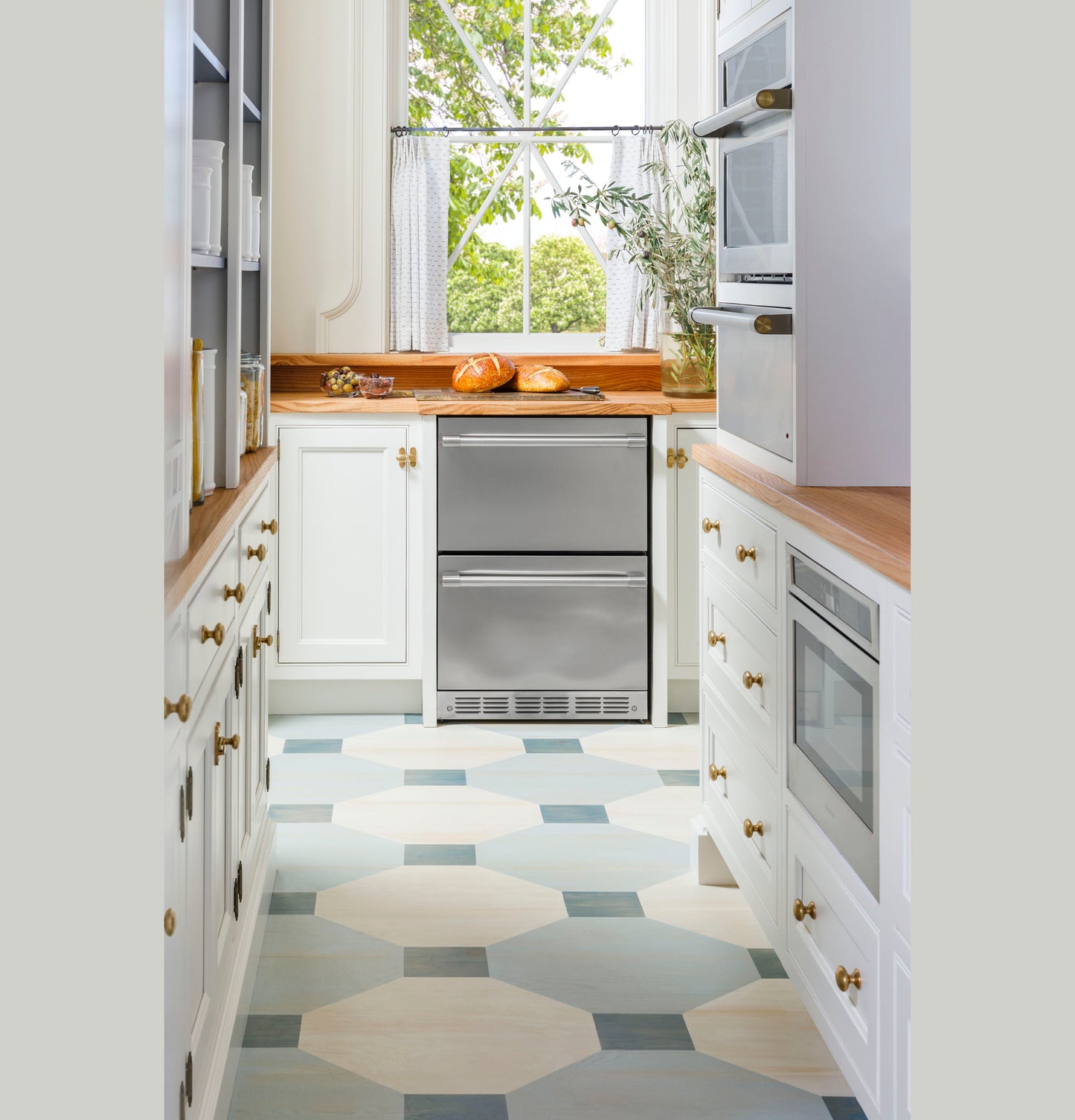 Monogram ZIDS240NSS 24" Built-In Double Drawer Refrigerator