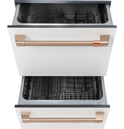 Cafe CDD420P4TW2 24" Double Drawer Dishwasher in Matte White