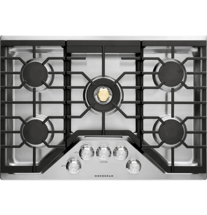 Monogram ZGU30RSLSS 30" Gas Cooktop with 5 Burners & Tri-Ring Burner - Stainless Steel