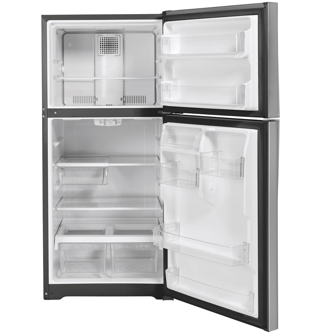 GE GTE19JSNRSS 30" ENERGY STAR® Top-Freezer Refrigerator – 19.2 Cu. Ft. – Stainless Steel