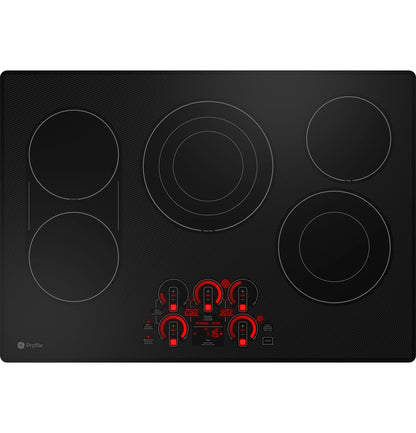 GE Profile PEP9030DTBB 30" Built-In Touch-Control Electric Cooktop – Black