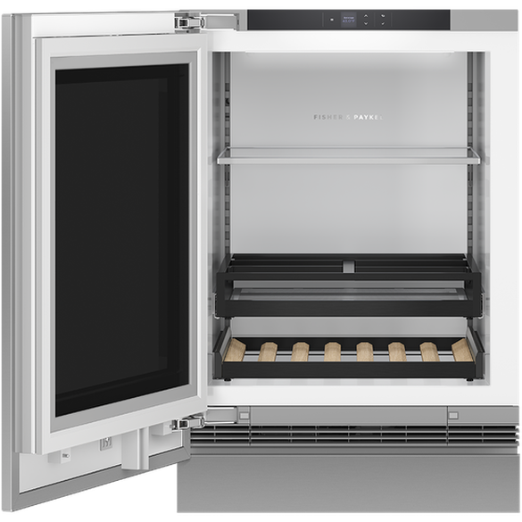 Fisher & Paykel RS2435SBLT1 24" Series 9 Panel-Ready Integrated Beverage Center with Glass Door