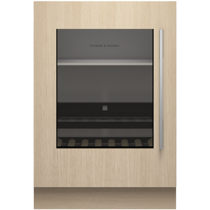 Fisher & Paykel RS2435SBLT1 24" Series 9 Panel-Ready Integrated Beverage Center with Glass Door