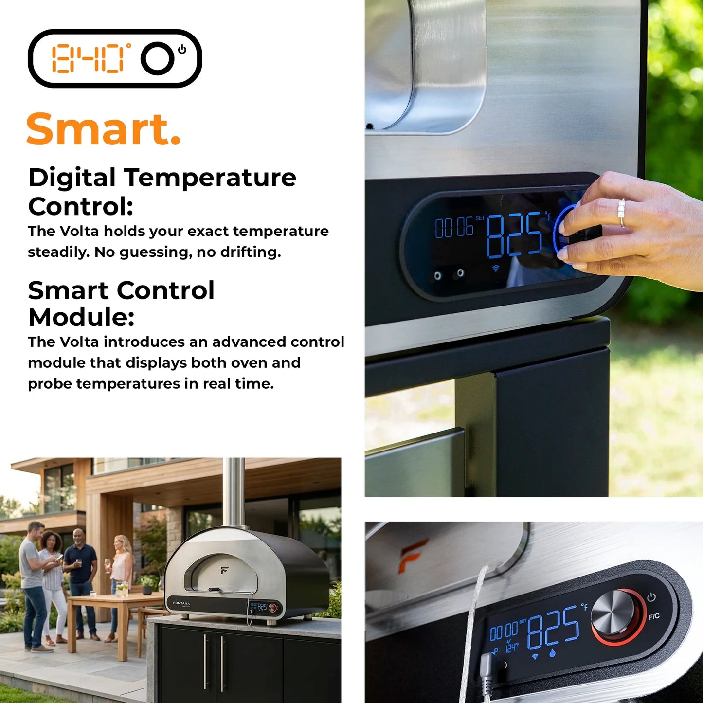 Fontana Forni Volta 90 Outdoor Smart Oven – Black