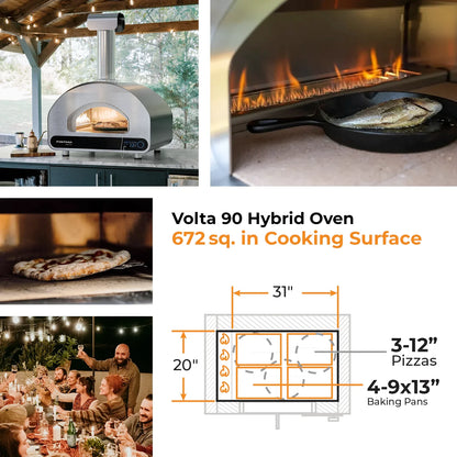 Fontana Forni Volta 90 Outdoor Smart Oven – Black
