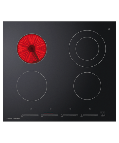 Fisher & Paykel CE244DTB1 24" Series 5 Electric Cooktop – Black Glass